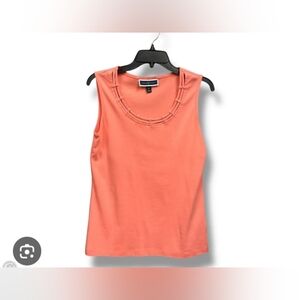 Karen Scott Coral Sleeveless Top, Size Medium